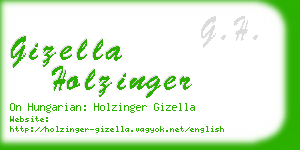 gizella holzinger business card